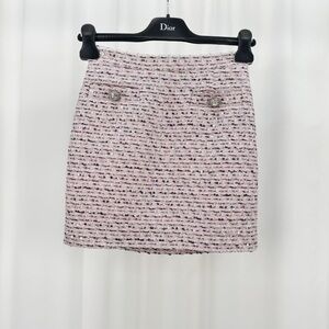 Authentic Alessandra Rich Pink Tweed Mini Skirt